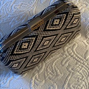 Box purse , with gold chain strap